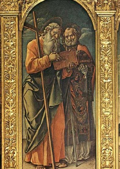 Bartolomeo Vivarini Sts Andrew and Nicholas of Bari oil painting image